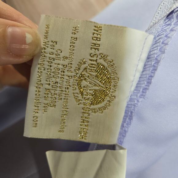 Y2K Vintage Purple Rhinestone Embellished Ball Gown Dress Flower Girl Size 12 - Picture 14 of 16